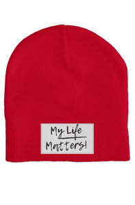 My Life Matters Red Beanie