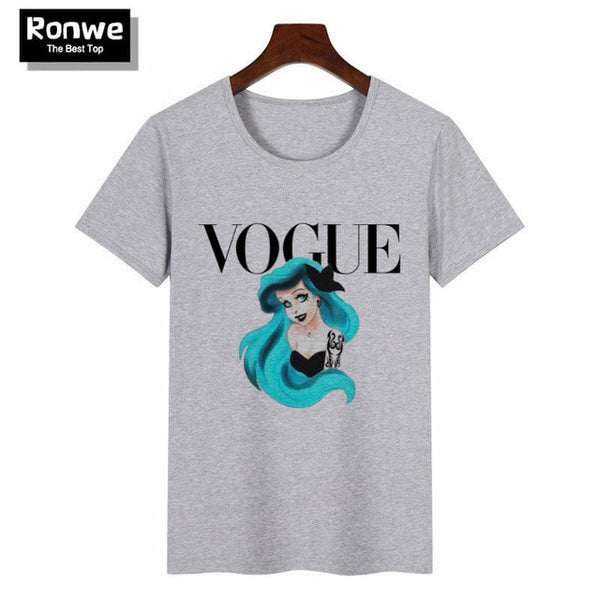 Women 2019 Summer Graphic Tee Shirt Femme Funny Princess Vogue Harajuku T Shirt Korean Tops Kawaii Streetwear Camiseta Mujer