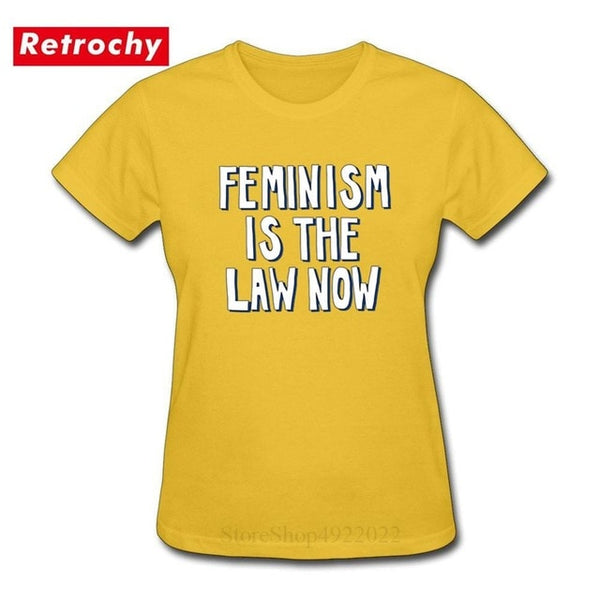 Feminism is the Law Now Women Hipster Cotton T Shirt Ladies Feminism Equal Right T-Shirt The Bechdel Cast Tshirt Urban Brand Tee