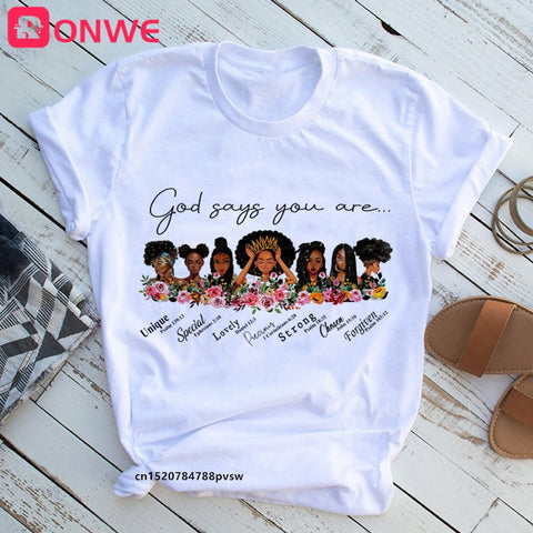 Black Girl Is Beautiful Magic Fashion Graphic T-shirts