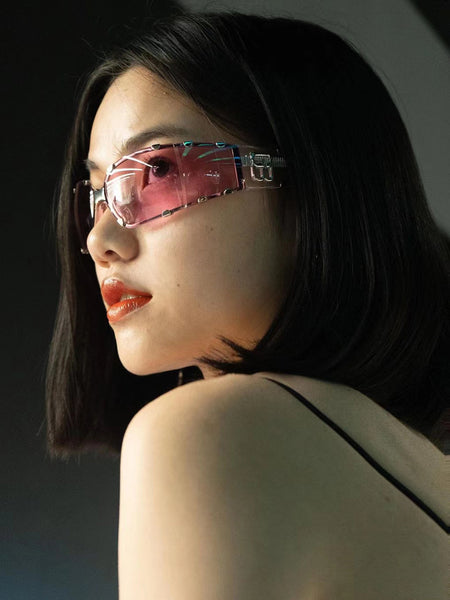 Robot Sunglasses Female Y2K
