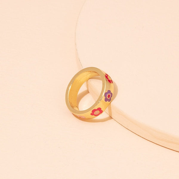 Heart Flower Rings for Women Metal Star Butterfly Harajuku Vintage Letter Rings Y2k Jewelry