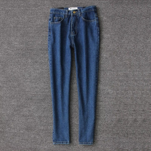 Vintage ladies boyfriend jeans for women mom high waisted jeans blue casual pencil trousers korean streetwear denim pants