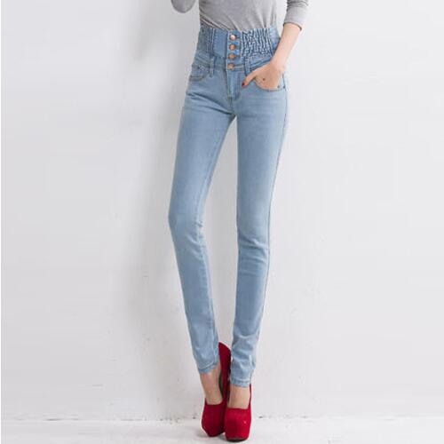 2019 Jeans Womens High Waist Elastic Skinny Denim Long Pencil Pants Plus Size 40 Woman Jeans Camisa Feminina Lady Fat Trousers