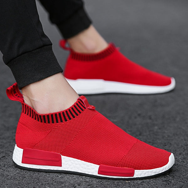 Cork Men Shoes  Sneakers Men Breathable Air Mesh Sneakers Slip on Summer Non-leather Casual  Lightweight Sock Shoes Men Sneakers